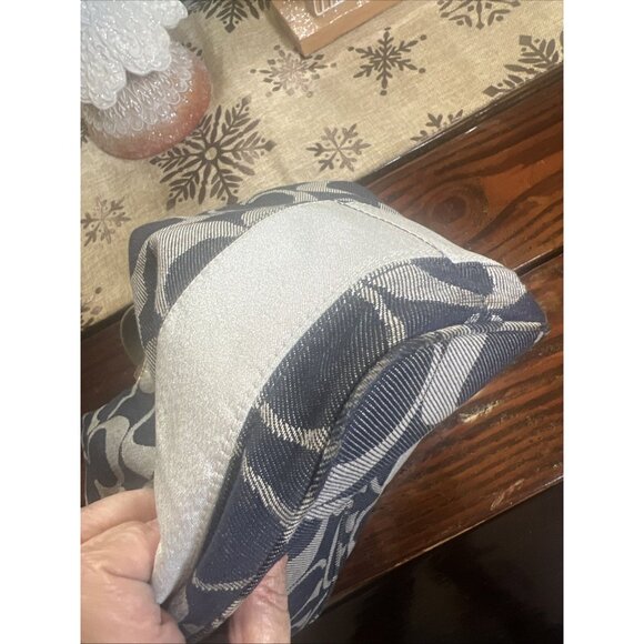 Coach (2011) Carly Sufflette Denim Signature Stripe Hobo F17434 Classic Style - Picture 6 of 16